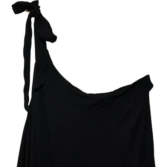 NWT Free People Black Martini Kaftan One Shoulder Maxi Dress (S) - Picture 4 of 13